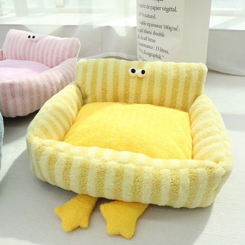 Autumn And Winter Pet Bed Big Eye Series Detachable